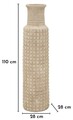 Vaza decorativa, Mauro Ferretti, Sand Outdoor, 28x110 cm, polirasina, bej