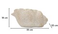 Vaza decorativa, Mauro Ferretti, Shell -B, 35x23x18 cm, oxid de magneziu, bej