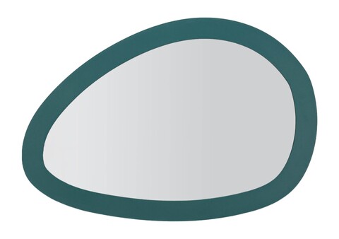 Oglinda decorativa, Mauro Ferretti, Saturn, 71x1.5x48 cm, fier/MDF, turcoaz