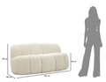 Canapea 2 locuri, Mauro Ferretti, Ball, 145x80x69 cm, poliester, alb