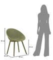 Set 2 scaune, Mauro Ferretti, Ibiza, 59x59x83 cm, utilizare interior / exterior,  plastic, verde