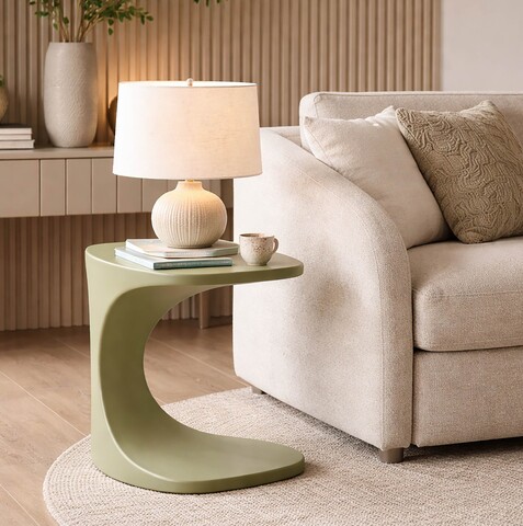 Masuta de cafea, Mauro Ferretti, Ibiza, 42x42x52 cm, utilizare interior / exterior,  plastic, verde