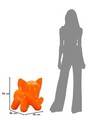 Taburet pentru copii, Mauro Ferretti, Elephant, 86x46x56 cm, plastic, portocaliu
