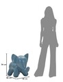 Taburet pentru copii, Mauro Ferretti, Elephant, 86x46x56 cm, plastic, albastru