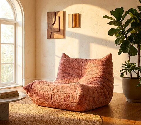 Fotoliu, Mauro Ferretti, Mask, 103x100x80 cm, ambalat vidat, poliester/burete, roz