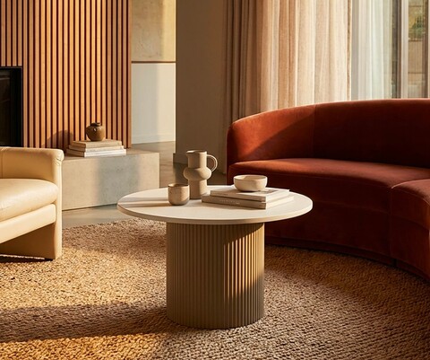 Masuta de cafea, Mauro Ferretti, Frankfurt, 46x48x39 cm, metal/MDF/marmura artificiala, gri/alb