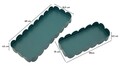 Set 2 tavi decorative, Mauro Ferretti, Saturn Rectangular, 40x16.5x4.5 cm, metal, turcoaz