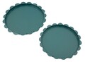 Set 2 tavi decorative, Mauro Ferretti, Saturn Round, 33x2 cm, metal, turcoaz