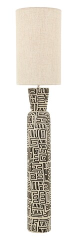 Lampadar, Mauro Ferretti, Nairobi, 30x145 cm, polirasina/fier/textil, negru/alb