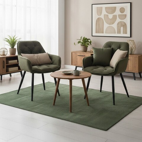 Scaun Fussy, Homla, 63x57x84 cm, metal/poliester, verde