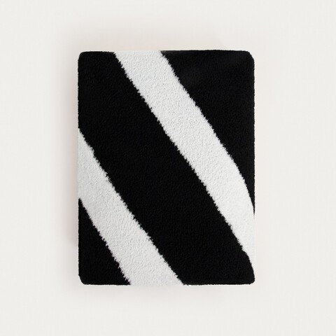 Patura Kobe, Homla, 130x170 cm, poliester, alb/negru