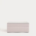 Cutie de bijuterii Aerla, Homla, 19x15x8 cm, MDF/sticla/poliester, bej