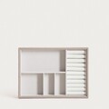 Cutie de bijuterii cu 3 etaje Ammra, Homla, 25.3x18.2x11.4 cm, plastic, bej