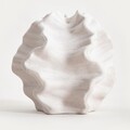 Vaza Mare, Homla, 21x21x20 cm, ceramica, alb