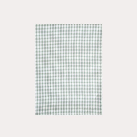 Fata de masa Alambra, Homla, 130x180 cm, poliester/vascoza, verde/alb