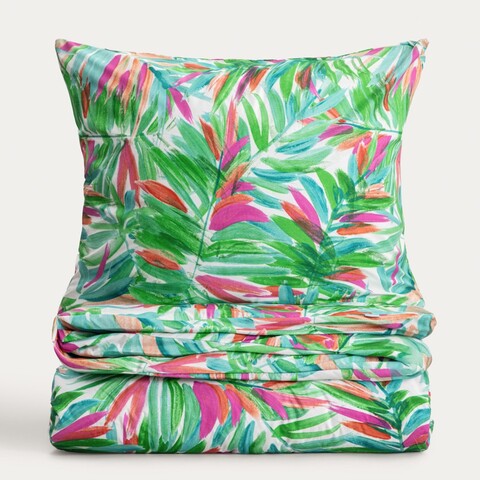 Lenjerie de pat dubla Verdera, Homla, 160x200 cm, 3 piese, microfibra din poliester, multicolor