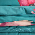 Lenjerie de pat King Size, Bloom, Homla, 200x220 cm, 3 piese, bumbac, verde