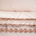 Lenjerie de pat dubla Vela, Homla, 160x200 cm, 3 piese, bumbac, bej