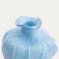 Vaza Coralia, Homla, 21x24 cm, sticla, albastru