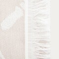 Prosop de plaja Ancora, Homla, 90x170 cm, bumbac, bej/alb
