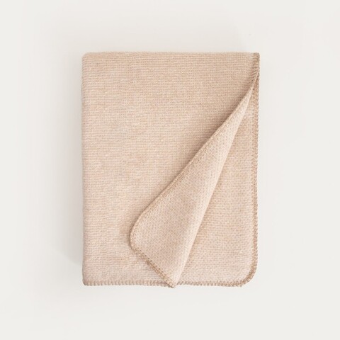 Patura Mallow, Homla, 150x200 cm, bumbac/acril/poliester, bej