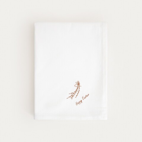 Fata de masa Amenti, Homla, 150x220 cm, bumbac, alb