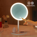 Oglinda cosmetica cu LED-uri, Luigi Ferrero, FR-801 Round, 20 cm, rotire 360 grade, 2000mAh