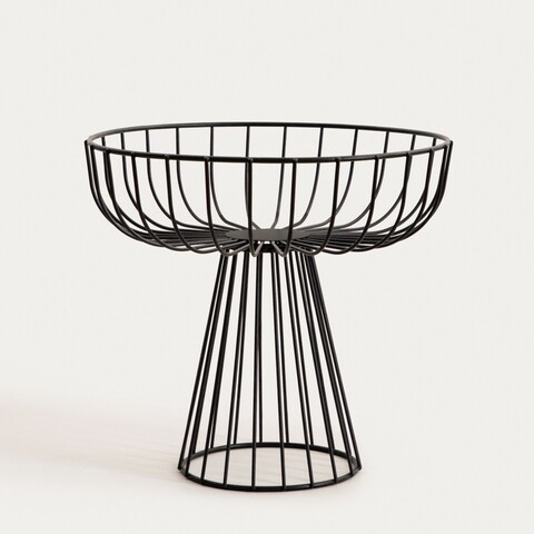 Cos pentru fructe Wardon, Homla, 30x28 cm, otel, negru