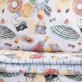 Lenjerie de pat King Size, Playa, Homla, 200x220 cm, 3 piese, microfibra din poliester, multicolor