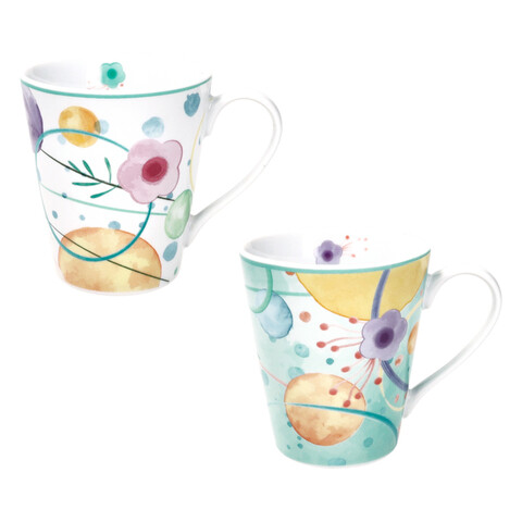 Set 2 cani, Bollicine, Brandani, 9x10 cm, 300 ml, portelan