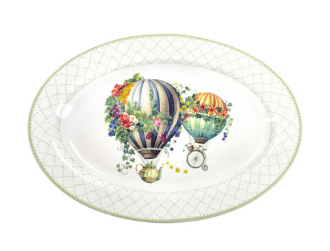 Platou pentru servire, Wonderland, Brandani, 35x24 cm, portelan New Bone China