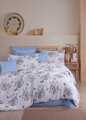 Lenjerie de pat pentru o persoana (EU) (IT), L'essentiel Maison, Aylin, Blue / White / Brown