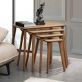 Set masute Nesting 4 piese, Hanah Home, Luci, Stejar