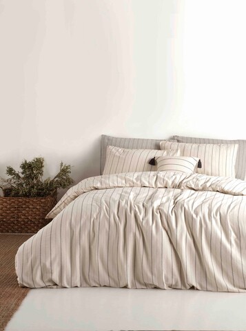 Lenjerie de pat pentru o persoana Single XXL (DE), L'essentiel Maison, Tommy Light, Alb/Negru