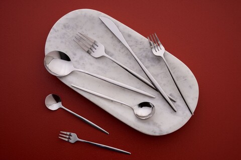Set tacamuri, Hermia, 196RWE1806, Furculiță de masă: (6 bucăți), Argintiu