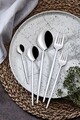 Set tacamuri, Hermia, 207PLM1105, Furculiță de masă: 21 x 1,4 cm (6 bucăți), Crom