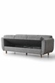 Canapea extensibila 3 locuri, Atelier del Sofa, 218NVD1105, Gri
