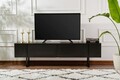 Comoda TV, Nordure, Serenity, 180x50x30 cm, Negru lemn / Negru