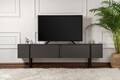 Comoda TV, Nordure, Serenity, 180x50x30 cm, Antracit / Negru