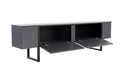 Comoda TV, Nordure, Serenity, 180x50x30 cm, Antracit / Negru