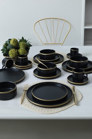 Serviciu de masa, Hermia, 275KRM2511, Antibacterian, Negru mat