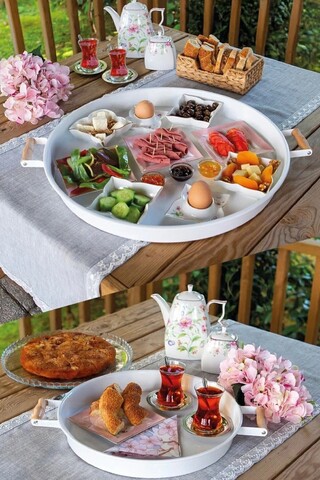 Set de tavi, Hermia, 289ALV1105, Dimensiune: 51 x 51 x 3 cm (1 bucată), Alb