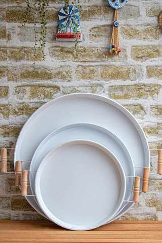 Set de tavi, Hermia, 289ALV1109, Dimensiune: 37 x 37 cm x 2 cm (1 bucată), Alb