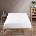 Cearceaf de pat cu elastic Jersey Single (FR) (IT) (ES) DE), L'essentiel Maison, White, Alb