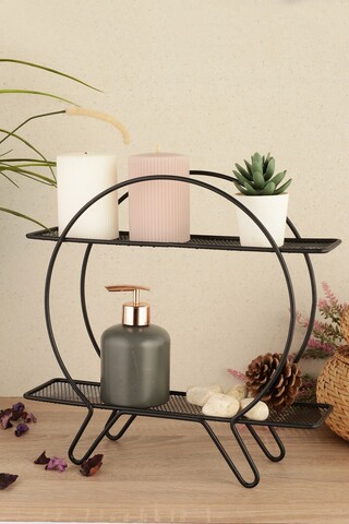 Raft de perete, Halka D2K, 35x33x10 cm, Negru