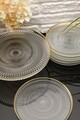 Set platouri servire desert, Hermia, 330SBL1103, Farfurie: 21 cm (6 bucăți), Transparent