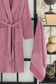 Set halat si prosop de baie, L'essentiel Maison, Cora, Mov pruna