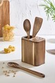Set de suporturi pentru linguri, Hermia, 337GLZ1181, Lingură strecurătoare: 30 cm (1 bucată), Lemn