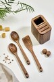 Set de suporturi pentru linguri, Hermia, 337GLZ1181, Lingură strecurătoare: 30 cm (1 bucată), Lemn