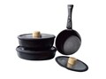 Set vase pentru gatit, Hermia, 343HNG1102, Baza de indicție, Negru